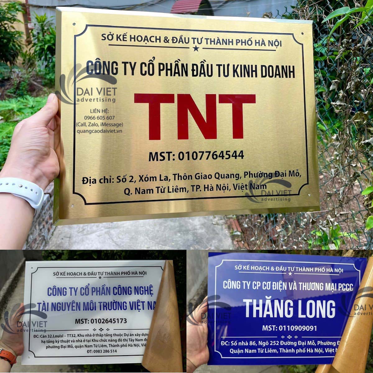 Tổng hợp mẫu biển hiệu công ty khu vực Tây Mỗ – Đại Mỗ